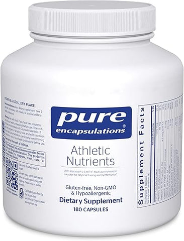 Athletic Nutrients | Complexo Multivitamínico/Mineral para Desempenho e Treinamento Esportivo | 180 Cápsulas - Pure Encapsulations