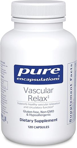 Vascular Relax | Combinação Hipoalergênica para Relaxamento Vascular Saudável e Saúde Circulatória Geral | 120 Cápsulas - Pure Encapsulations