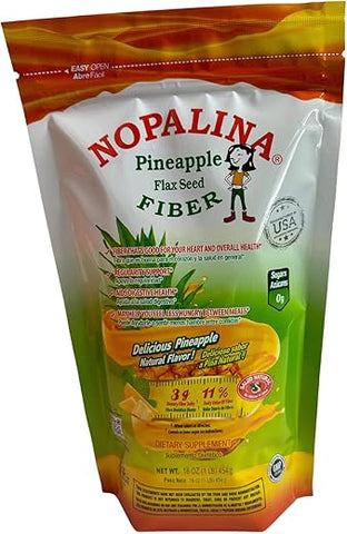 Nopalina - NOPALINA Flax Seed Plus Fiber Detox Intestinal 454g – Sabor Abacaxi