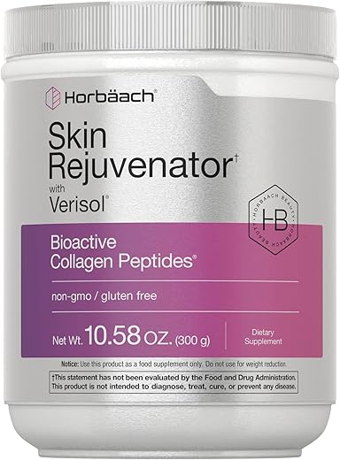 Skin Rejuvenator com Verisol 300g | Pó de Peptídeo de Colágeno Bioativo | Tipos I e III | Não OGM, Livre de Glúten | Horbäach - Horbäach