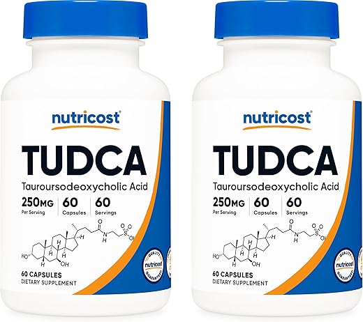 Tudca 250mg – 60 Cápsulas (2 Frascos) – Comprar Online - Nutricost