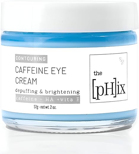 THE PHIX - Creme para os Olhos com Cafeína, Ácido Hialurônico, Vitamina E e Vitamina K – Vegano (Para Olheiras, Inchaço Facial, Rugas e Linhas Finas)