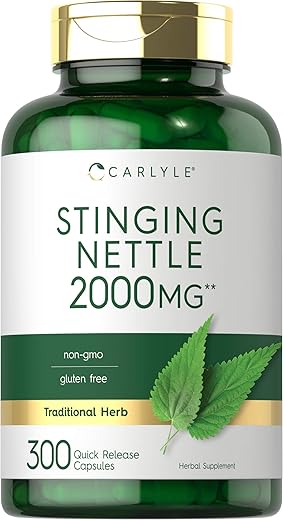 Extrato de Folha de Urtiga 2000mg | 300 Cápsulas | Não-OGM | Marca Carlyle - Carlyle