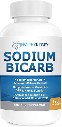 Kidney Restore - Cápsulas de Bicarbonato de Sódio 650mg de Liberação Retardada para Apoiar a Função Renal Normal