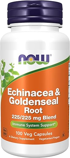 NOW Foods - NOW Supplements, Echinacea – Reforço Imunológico Natural – 60 cápsulas