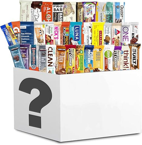 Generic Co - Pacote Mistério Ultimate de Barras de Proteína Variadas, Snacks de Alta Proteína, Substituto de Refeição, Barras de Proteína Whey, Snacks de Proteína Pura, Barras de Proteína Diet, Barras de Proteína Tamanho Grande (10 Unidades)
