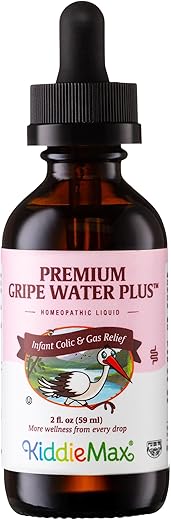 Maxi Health - Gripe Water Homeopática para Bebês – Alívio de Gases para Recém-Nascidos – Alívio de Cólicas Diurnas/Noturnas para Recém-Nascidos – Suporte à Digestão