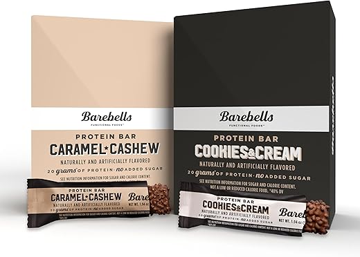 BAREBELLS - Barebells Caramelo Castanha de Caju e Cookies – Delicioso lanche com sabor irresistível – 100g