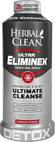 Ultra Eliminex: Detox Premium 1 Passo, Limpeza Completa no Mesmo Dia, Sabor Frutas Tropicais, 32 fl oz (946 ml) - Herbal Clean