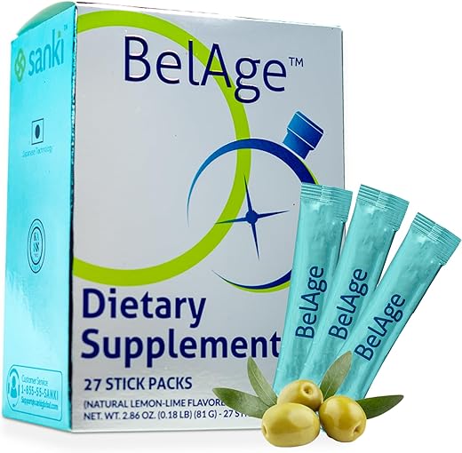 Global Belage: Suplemento em Pó com Postbióticos, Melhora o Desempenho Esportivo e Energia, Sabor Natural e Sem Glúten, Peso Líquido 81g, 27 Sachês - Sanki