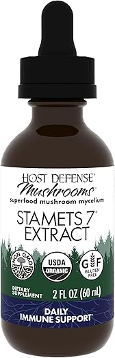Stamets 7 Extract – Blend de 7 Espécies – Suplemento de Cogumelos para Suporte Imunológico com Royal Sun Blazei, Cordyceps, Reishi, Maitake, Lion’s Mane, Chaga – 60 cápsulas - Host Defense