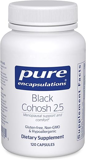 Black Cohosh 2.5 | Suporte durante a menopausa* | 120 Cápsulas - Pure Encapsulations