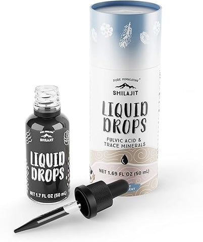 Gotas Líquidas – Suporte Imunológico, Energia, Desintoxicação, Anti-Envelhecimento e Bem-Estar – Minerais Traços Naturais - Pure Himalayan Shilajit