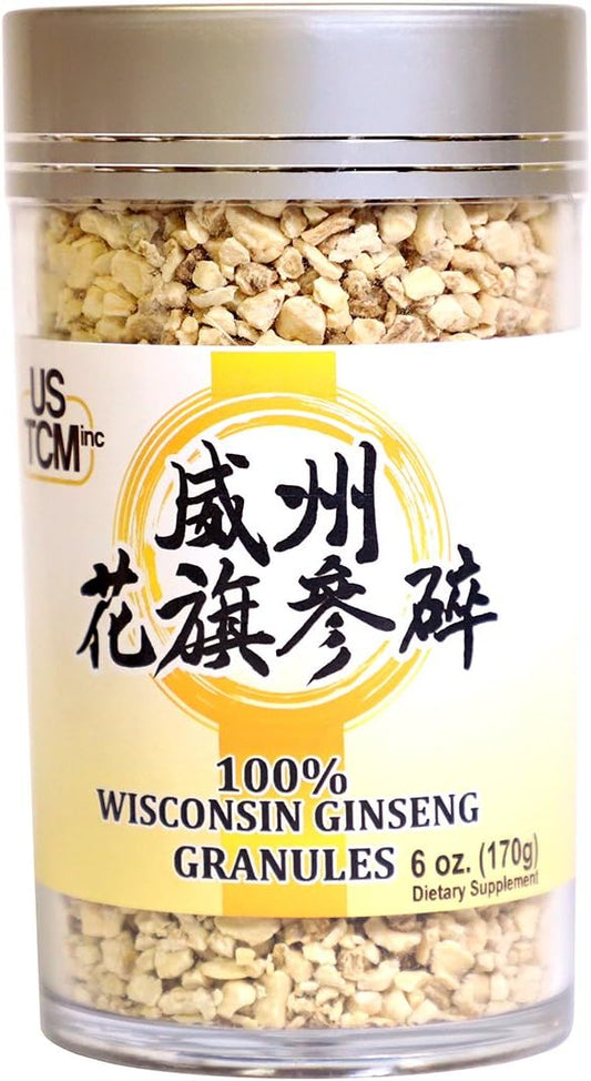 USTCM - Wisconsin American Ginseng Granules – 100% Puro – Ideal para Chás – 170g