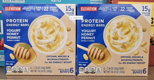 Generic - Barras Energéticas de Proteína Elevation Iogurte Mel Amendoim 300g (Duas Barras)