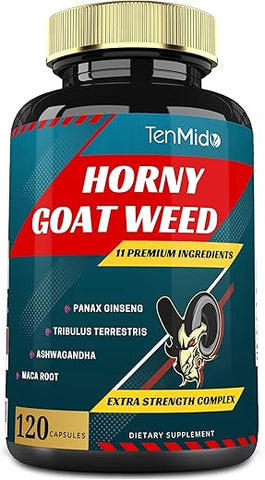 Tenmido - Extrato de Horny Goat Weed em Cápsulas 10000mg – Potência Máxima