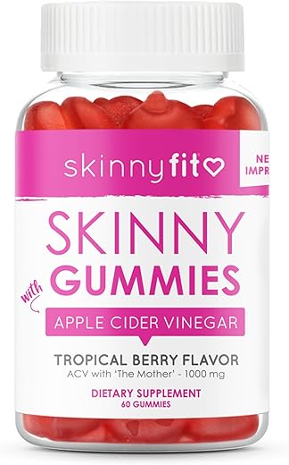 Gummies de Vinagre de Maçã com a Mãe, Peso Saudável, Suporte Imunológico, Vitamina B9, B12, Beterraba, Romã, Vegano, 60 Unidades - SkinnyFit