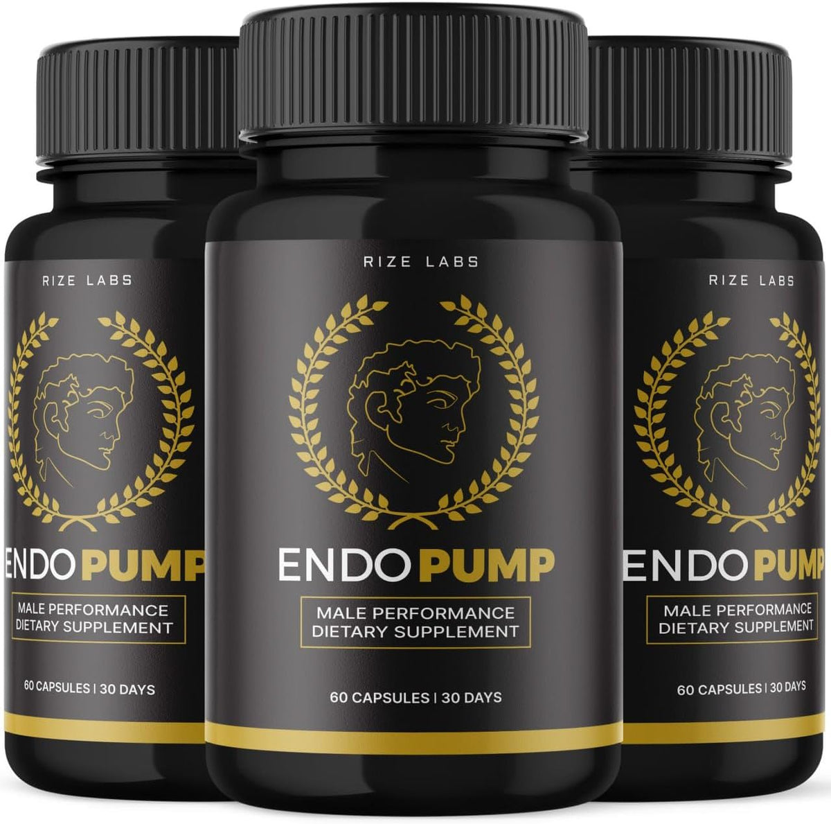 rize labs - EndoPump Capsules (3 Pacotes) – Fórmula Avançada de Suporte para Energia e Desempenho no Ginásio – 180 Cápsulas