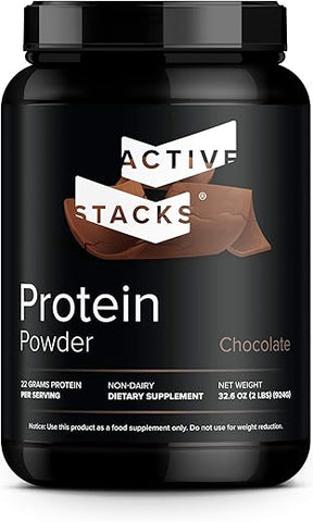 Active Stacks - Proteína Isolada de Carne em Pó, Chocolate – Sem Laticínios com Colágeno Natural para Keto, Paleo, Caldo de Osso