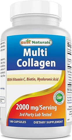 Best Naturals - Melhores Naturais – Colágeno Multi 2000mg para Mulheres – Comprimidos – Marca Primeiro