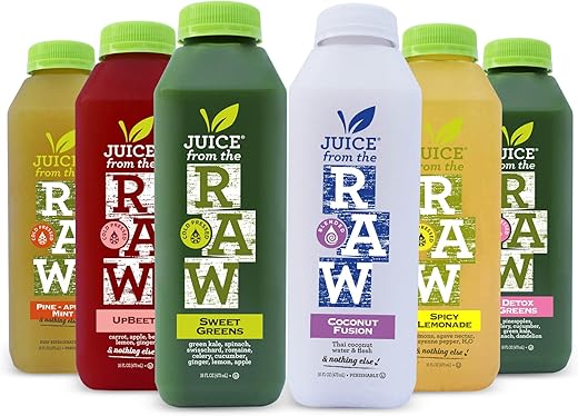 3-Day Juice Cleanse com Fusão de Coco por Juice From the RAW® – Sucos 100% Naturais e Preparados a Frio (18 Garrafas de 12 ml)