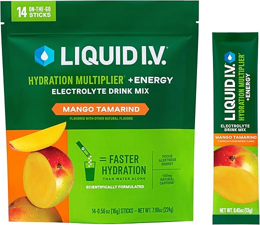 Energia Hidratante Multiplier – Manga Tamarindo | Pó para Bebida com Eletrólitos | 1 Pacote (14 Porções) - Liquid I.V.