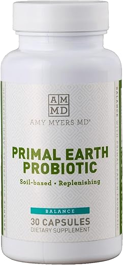Probiótico de Solo de Força de Prescrição – 3 Cepas – Primal Earth SBO Probióticos para Regularidade Intestinal Normal - Amy Myers MD