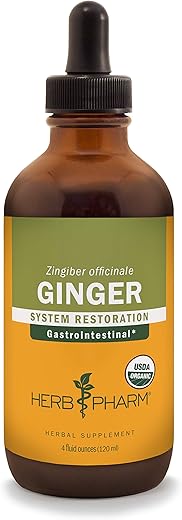 Extrato Líquido de Gengibre Orgânico Certificado – Suporte Digestivo 4 fl. oz (118 ml) - Herb Pharm