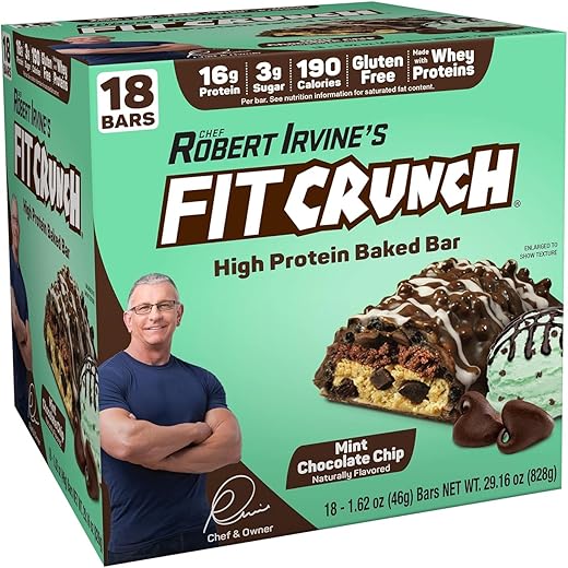 Generic - Barras de Proteína Tamanho Lanche, Única Barra Assada de 6 Camadas, 3g de Açúcar