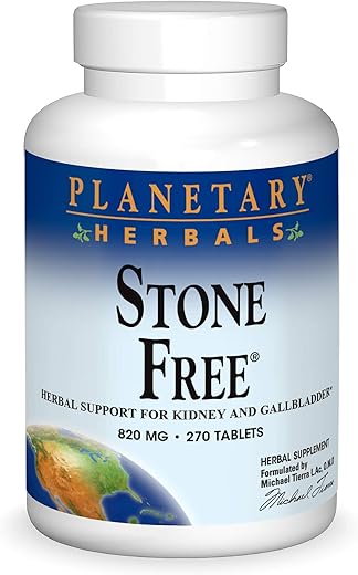 Planetary Herbals - PLANETARY HERBALS Stone Free – Suporte Herbal para Rim e Vesícula, 270 Comprimidos
