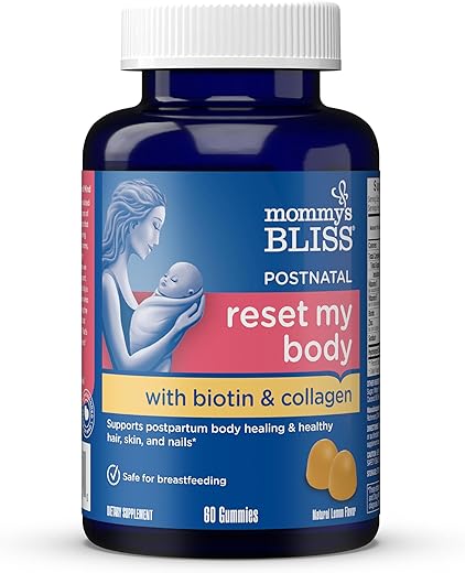 Mommy's Bliss - Gummies Pós-Parto Mommy’s Bliss Reset Meu Corpo com Biotina – 60 g