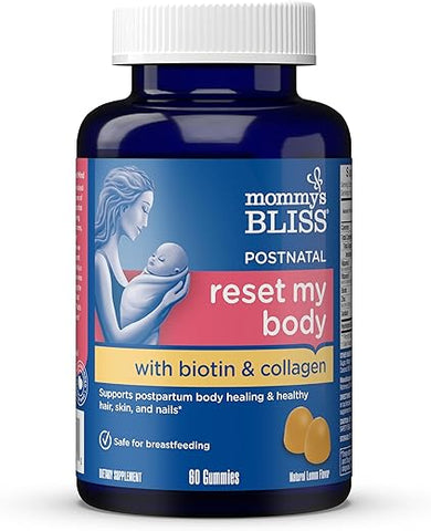 Mommy's Bliss - Gummies Pós-Parto Mommy’s Bliss Reset Meu Corpo com Biotina – 60 g