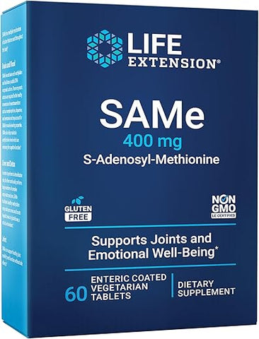 Same 400mg (S-Adenosyl-Methionine) – Suplemento para Articulações | - Life Extension