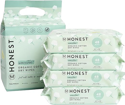 Lenços Umedecidos para Bebês | 100% Algodão Orgânico, Suaves, Descartáveis | 192 Unidades - The Honest Company
