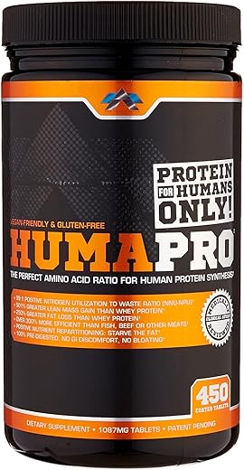 ALR Industries - Humapro | Proteína Equivalente a Alimentos Integrais, Matriz de Proteínas Formulada para Humanos, Aminoácidos Essenciais, Digestão Fácil, Ganho de Massa Muscular Magra | 450 Comprimidos/ 90 Porções