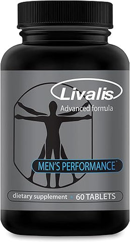 Pílulas de Expansão Masculina – Fórmula de Aumento para Homens – Ganhe em Comprimento, Espessura e Circunferência – 3 polegadas em 90 Dias – Multiplicador de Desempenho e Resistência – 60 ct - Livalis