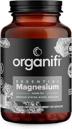 Magnésio Essencial Glycinate para Suporte Ósseo e Saúde Muscular, 150mg, 60 Cápsulas Veganas - Organifi