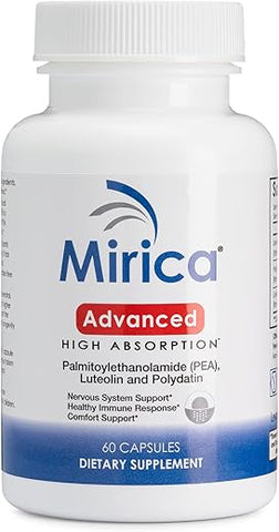 Advanced – Fórmula de Alta Absorção, Palmitoiletanolamida (PEA) Luteolina e Polidatina, Suporte ao Sistema Nervoso, 60ct - Mirica