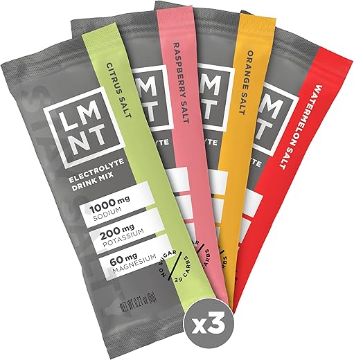 Drink LMNT - LMNT Zero-Sugar Electrolytes – Pack Variado – Sachês de Pó para Hidratação | Ingredientes de Qualidade | Keto