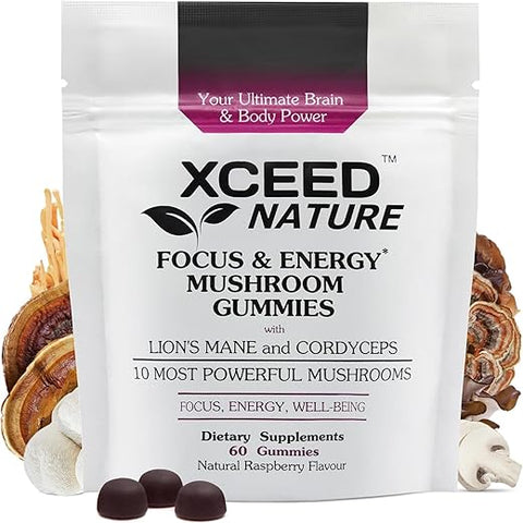 XCEED NATURE - Lions Mane: Cogumelo do Poder para Melhorar a Concentração e Memória – 100g