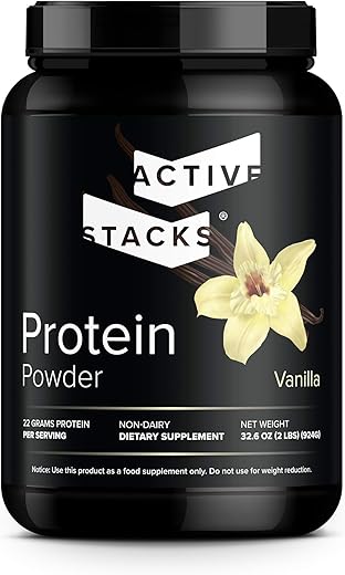 Active Stacks - Proteína de Carne em Pó, Baunilha – Sem Laticínios com Colágeno Natural para Keto, Paleo, Caldo de Osso