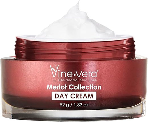 Merlot Moisture Day Cream – Creme Facial Hidratante com Resveratrol para Todos os Tipos de Pele – 52g - Vine Vera