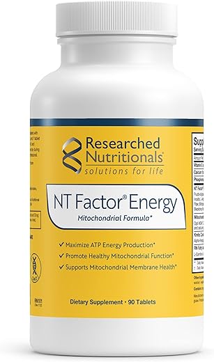 NT Factor Energy – Fórmula Avançada de Mitocôndrias para Promover Saúde Celular, Produção de ATP e Energia - Researched Nutritionals