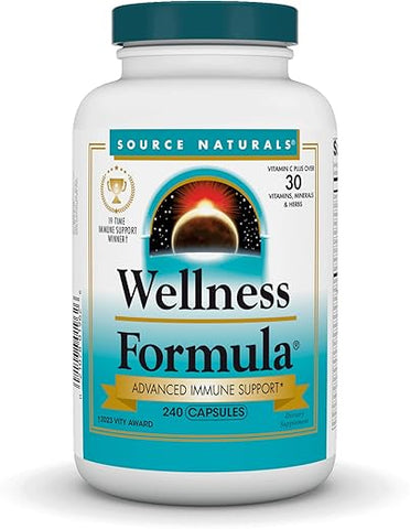 Wellness Formula – Complexo de Defesa Herbal* – 240 Cápsulas | Saúde e Bem-Estar | 100% Natural | Frete Grátis - Source Naturals