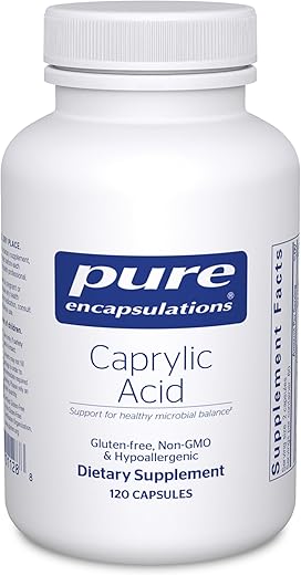 Ácido Caprílico | Saúde Intestinal e Digestiva, Equilíbrio GI, Suporte Gastrointestinal e Intestinal* | 120 Cápsulas - Pure Encapsulations