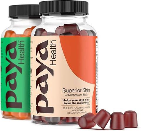 Paya Health - Duo Gummies para Pele Radiante | Suporta Saúde da Pele e Cabelo | Marca: Glowing Skin | 60 g