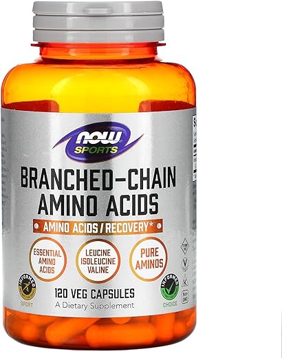 BCAA 800mg – 120 Cápsulas | Aminoácidos de Cadeia Ramificada | Saúde e Bem-Estar - NOW Foods