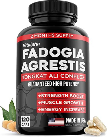 VITALPHA - Extrato de Fadogia Agrestis 600mg, Suplemento de Tongkat Ali 400mg – Marca de Produto