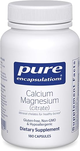 Cálcio Magnésio (Citrate) – 240 g Cálcio: Benefícios para a Saúde e Fortalecimento Ósseo - Pure Encapsulations