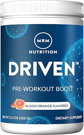 Nutrition Driven Pré-Treino em Pó | Sabor Laranja Sanguínea | 125mg Cafeína | Ingredientes Puros | Misturas Energéticas para Hidratação Muscular | Energia para Performance | Vegano - MRM